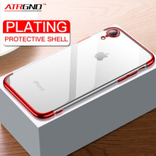 Load image into Gallery viewer, Luxury Plating Silicone Soft Phone Case for iPhone 7 8 Plus 6 6s Plus TPU Transparent Cover for iPhone X XS Max XR Case Coque