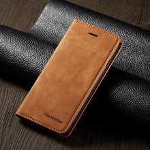 Load image into Gallery viewer, Magnet Leather Case For iPhone 6 S 7 8 Plus iphone XS Max XR card slot flip cover iphone X wallet case For iPhone 6s 7plus 8plus