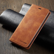 Load image into Gallery viewer, Magnet Leather Case For iPhone 6 S 7 8 Plus iphone XS Max XR card slot flip cover iphone X wallet case For iPhone 6s 7plus 8plus