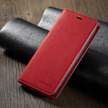 Load image into Gallery viewer, Magnet Leather Case For iPhone 6 S 7 8 Plus iphone XS Max XR card slot flip cover iphone X wallet case For iPhone 6s 7plus 8plus